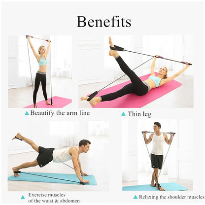 Pilates Resistance Band Bar Kit