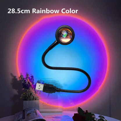 USB Rainbow Sunset Red Projector