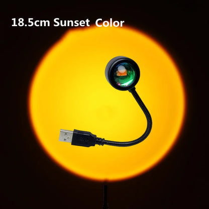 USB Rainbow Sunset Red Projector