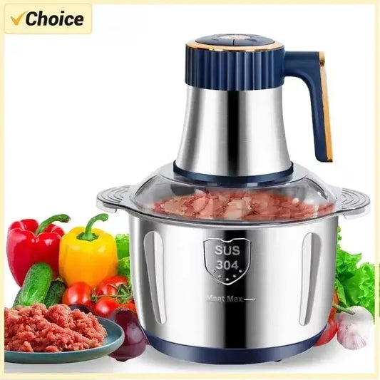 Electric Meat Grinders 5L Food Processor Stainless Steel Multifunctional Chopper Kitchen Blender