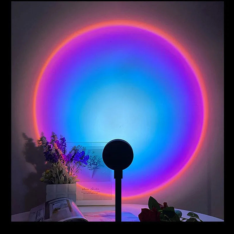 USB Rainbow Sunset Red Projector